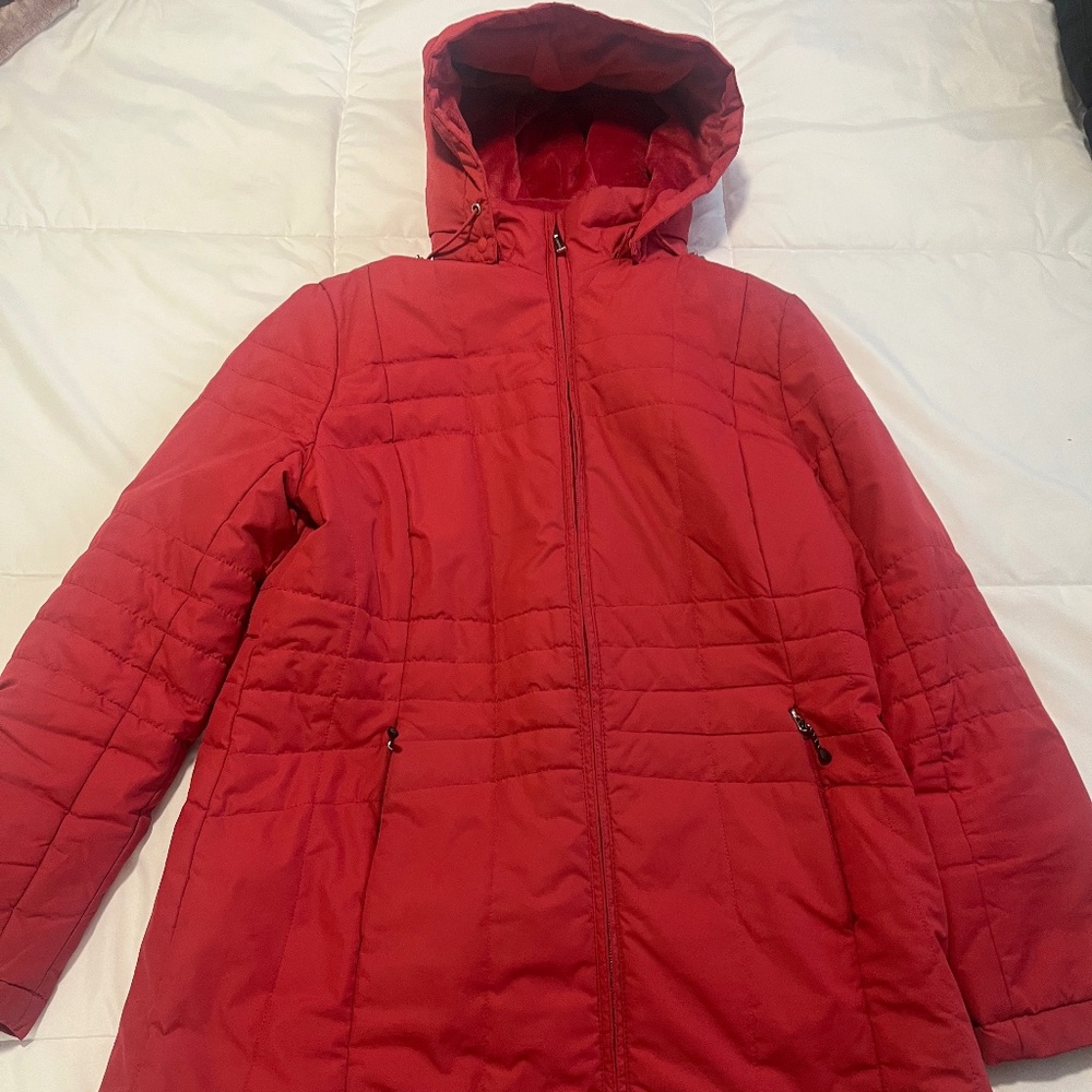 Lands End Hot Pink Coat Size Small